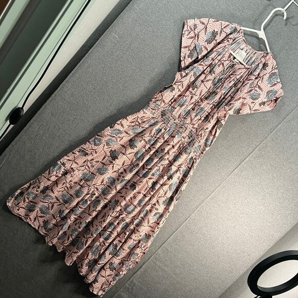 Destination 365 Short-Sleeve Midi Dress RoseFloral Petite X-Small - Picture 7 of 13